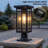 Black Solar Outdoor Post Light With Led Bulb Included