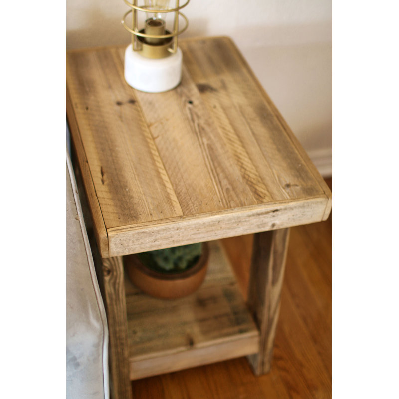 Natural A-frame End Table