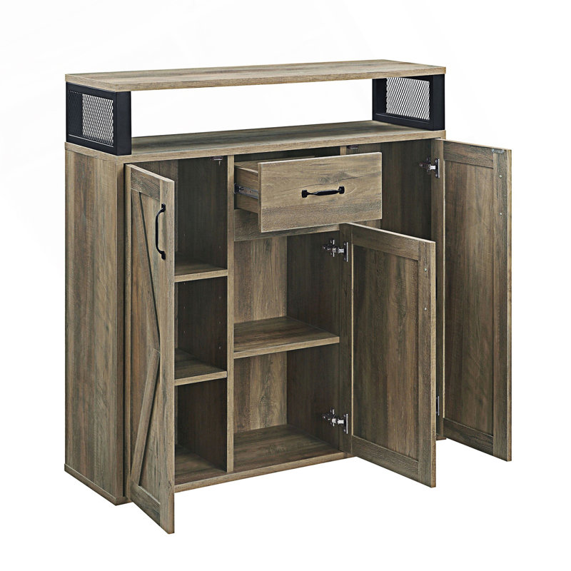 Rustic Server With Shelf