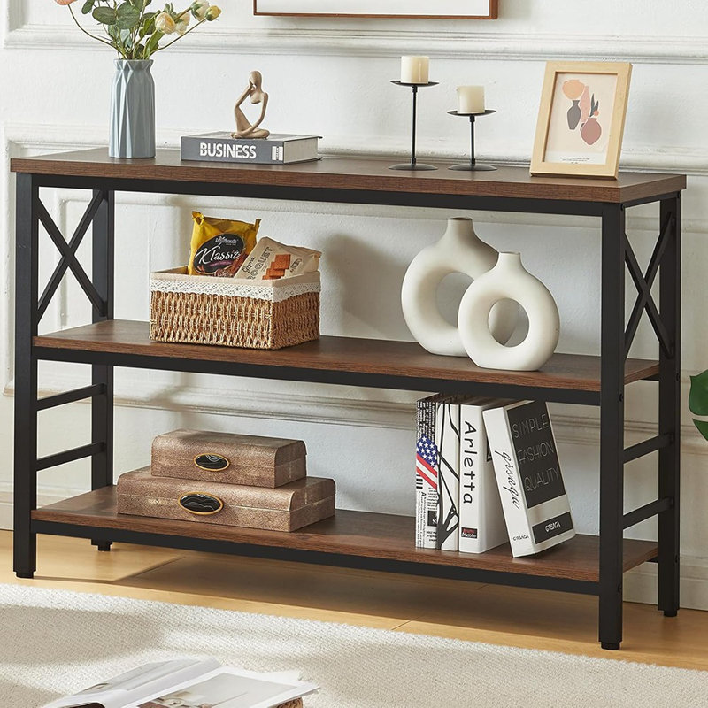 Table de canapé, console industrielle avec rangement, ...