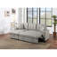 Canapé modulaire convertible gris clair en faux cuir convertible