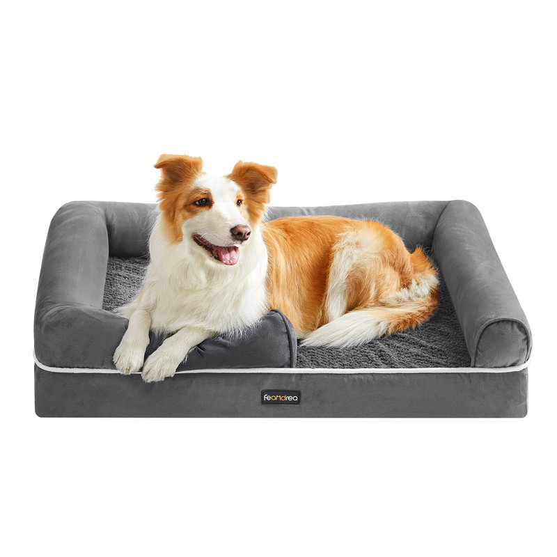 Polyester Pet Bed, Light Grey, 20cm H x 91cm W x 71cm D