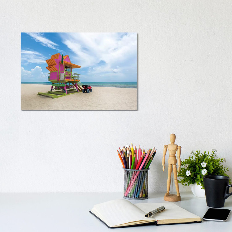 Miami Beach Summer Feeling 1 Piece Wrapped Canvas Wall Art, 20.32 cm H x 30.48 cm W