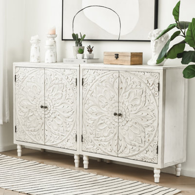 Carved Door 2-door Cabinet by Alcott Hill