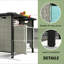 Armoire de rangement moderne pour salle de bain, acier et rotin PE, style polyvalent pour l'extérieur