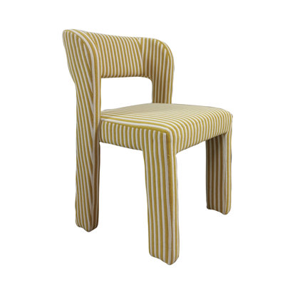 Chaise rembourrée en tissu Terry