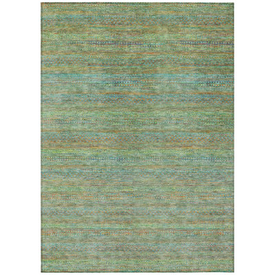 Machine Washable Indoor/Outdoor Oden ACN2148 Striped Rug