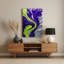 Abstrait couleur champ 48, art mural en métal mauve-1385413061