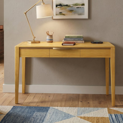 Writing Dominic With 3 Drawers and metal handles