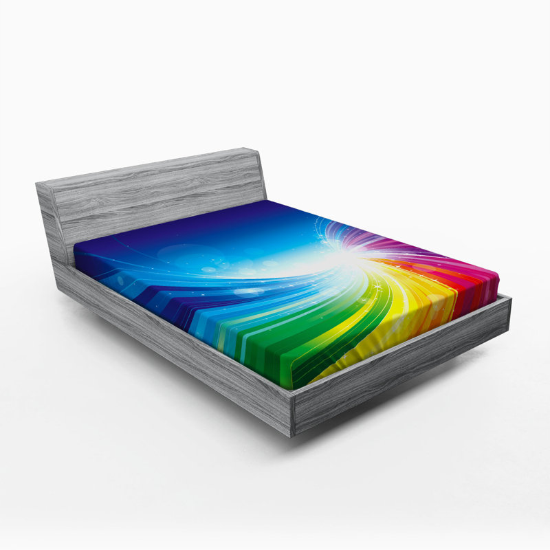 Microfiber Abstract Fitted Sheet, Full Fitted Sheet