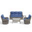 Ensemble 5 pièces de canapé de patio et de chaises pivotantes en osier avec table basse-1656706609-1656706622