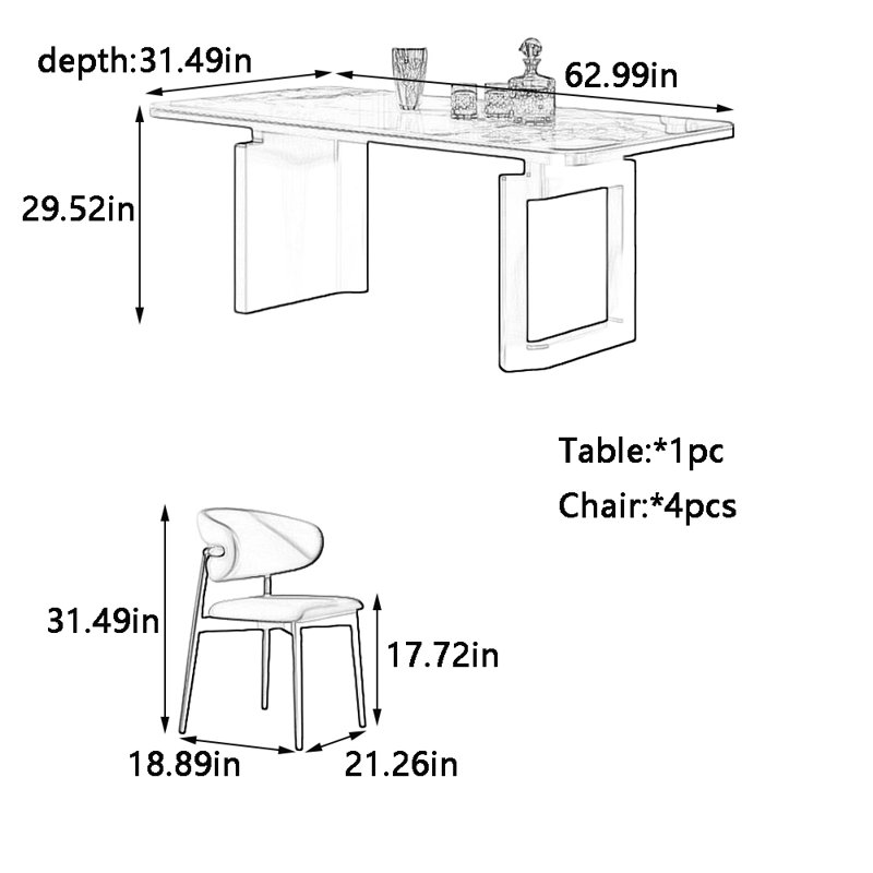 Halbert, 29.52"H x 62.99"L x 31.49"W