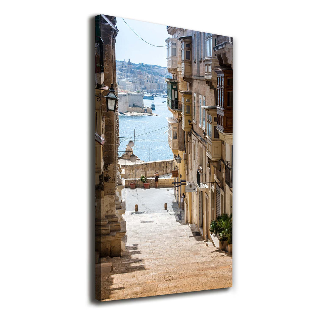 Straßen in Malta - Leinwanddrucke auf Leinwand