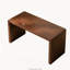 Table basse en forme de C de 35 cm (13,77 pouces), table d'appoint convertible 2 en 1, noyer