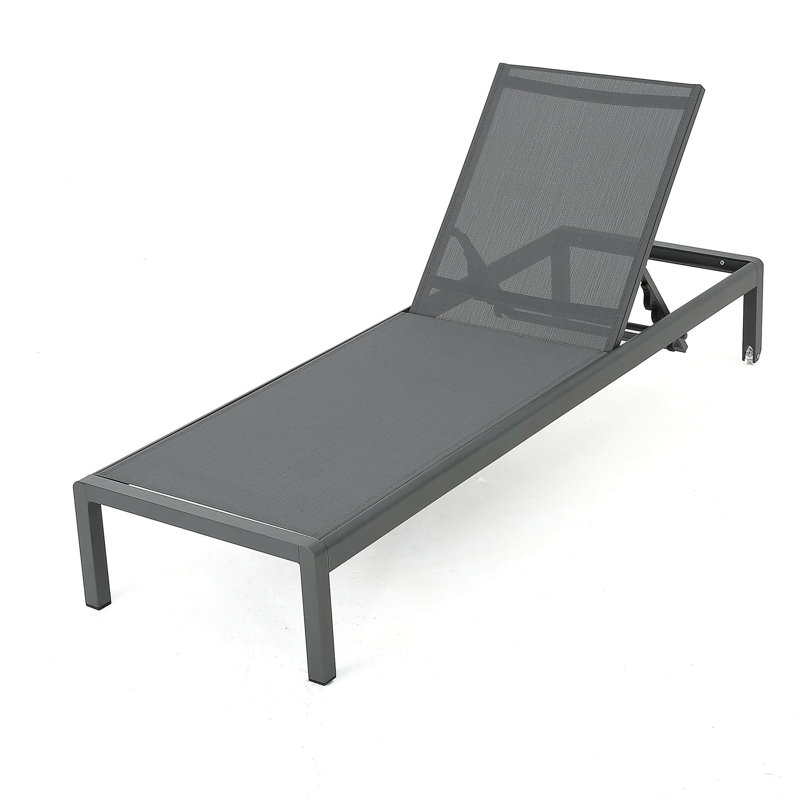 Chaise longue tendance pour l'extérieur, Gris