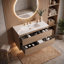 Meuble-lavabo simple 36 po avec dessus en céramique avec trop-plein Kersha, pré-assemblé-838290735-808778443-833645115