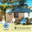 Pavillon de jardin escamotable 10 po x 10 pi, paroi latérale pour utilisation avec sac de transport à roulettes-125125336