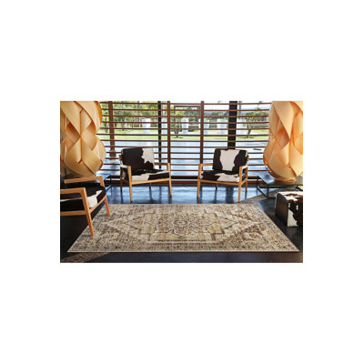 Tapis tissé traditionnel délavé lavable