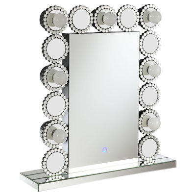 Aghes Vanity Mirror With Lighting Silver