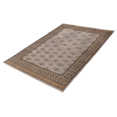 Tapis rectangulaire unique de 6 pi 5 po x 9 pi 7 po gris