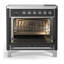Majestic III Series 36 Inch Induction Range with 6 Induction Elements in Matte Graphite (Chrome Trim)-135045153-135045158
