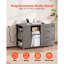 Classeur mobile 3 tiroirs en bois avec multiprise-711393325