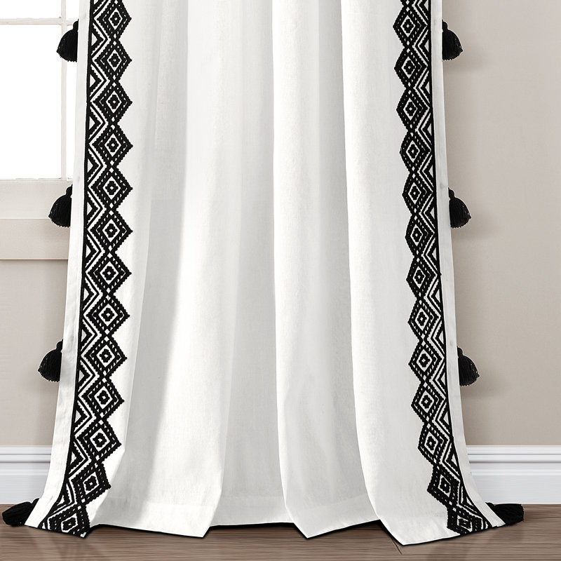 Rideau en mélange de coton