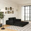 Canapé-lit pliant convertible 2-en-1, canapé-lit en velours côtelé moderne avec 2 * oreillers, causeuse modulaire rembourrée avec lit escamotable Futon-1025101859-1024340328
