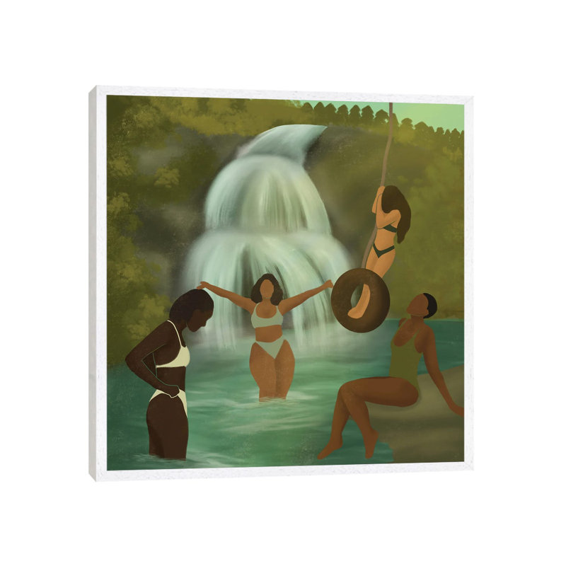 Green by Sarah Dahir - Gallery-Wrapped Canvas Giclée on Canvas, 45.72 cm H x 45.72 cm W, White Floater Framed