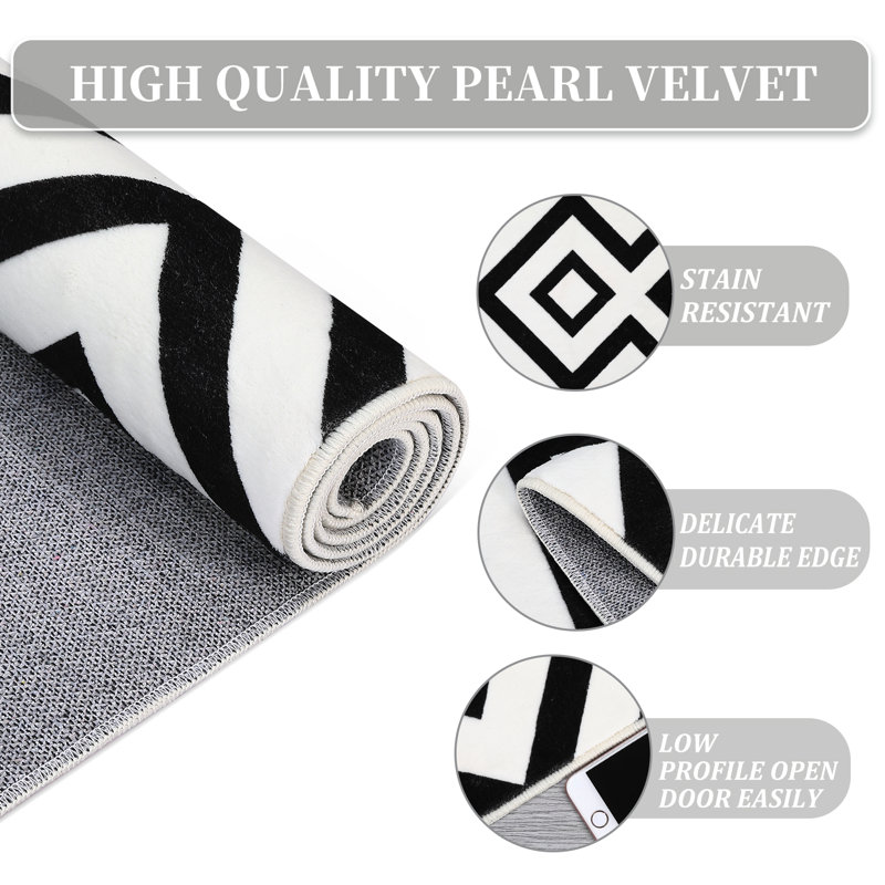 Tapis Kaoruko avec envers antidérapant, Rectangle 2 pi x 3 pi