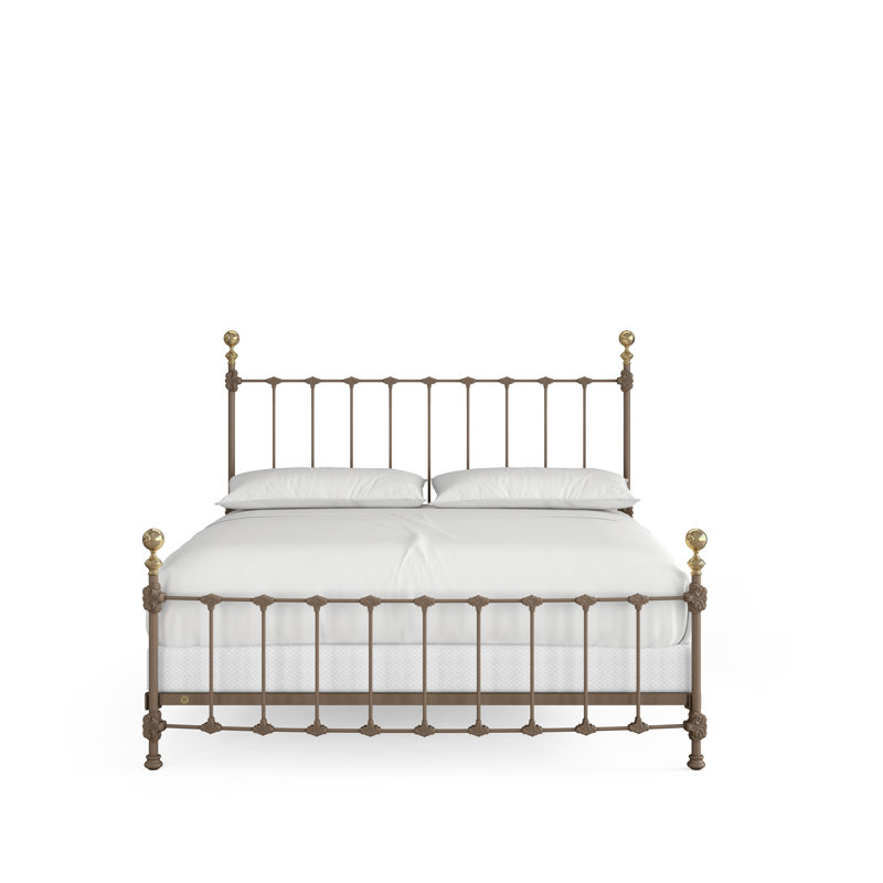 151 Palatial Bed | Complete Standard, King, Gunmetal/Antique Gold