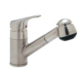 De Lux Pull Out Single Handle Kitchen Faucet