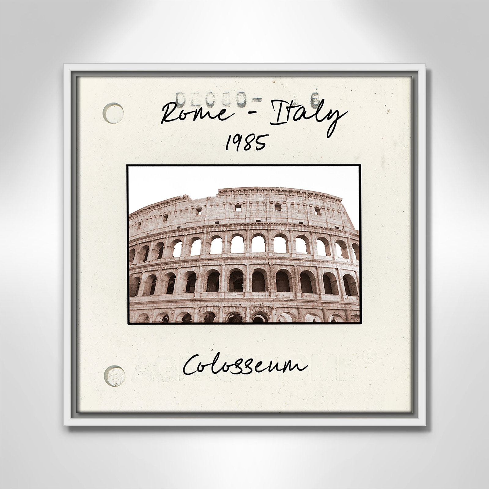 Ritona "Rome, Italy - Colosseum" Print, White Floater Framed Canvas, 17.5" H x 17.5" W x 2" D