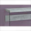 Table basse étroite contemporaine - Stratifié gris & amp; Verre trempé transparent, spacieux pour les petits espaces Multi-pièces