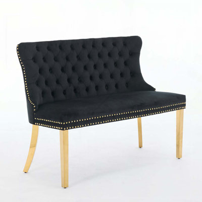 Velvet Double Dining Loveseat Bench