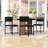 5-Piece Space-Saving Extendable Dining Table Set with Storage Rack and Upholstered Chairs-2042827000