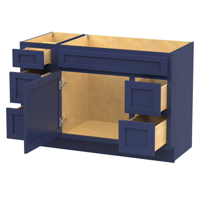 Base de meuble-lavabo simple 48 po seulement, Bleu