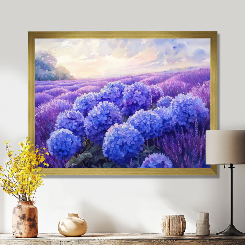 Isabea - Floral Wall Art, Impression d'un seul cadre photo sans passe-partou, H 30 po x l 40 po, Doré