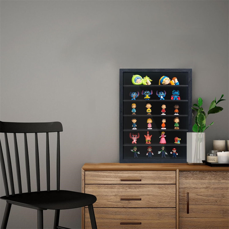 Shadow Box Frame With Removable Shelves, Black Deep Memory Box Display Case For Military Medals Flowers Keepsake Collectibles