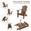 Chaise Adirondack pliante d'extérieur résistante aux intempéries