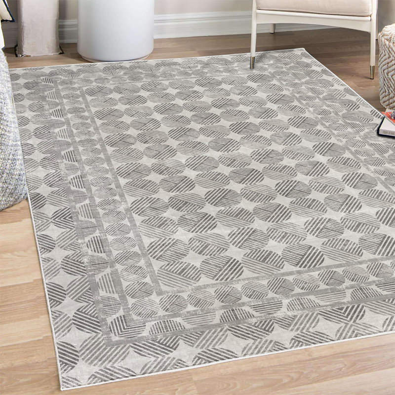 Tapis décoratif Jjuan, Rectangle 4 pi x 5 pi 5 po
