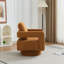 Fauteuil d'appoint pivotant revêtu de tissu bouclé-112730292