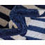 Tapis bleu marine à motif géométrique Cand-715818520