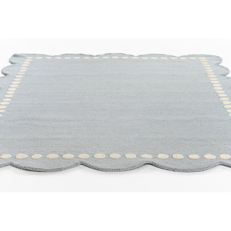 Tapis bleu en laine touffeté à la main Momeni Lily 5 pi x 7 pi 6 po, Rectangle 5 pi x 7 pi 6 po