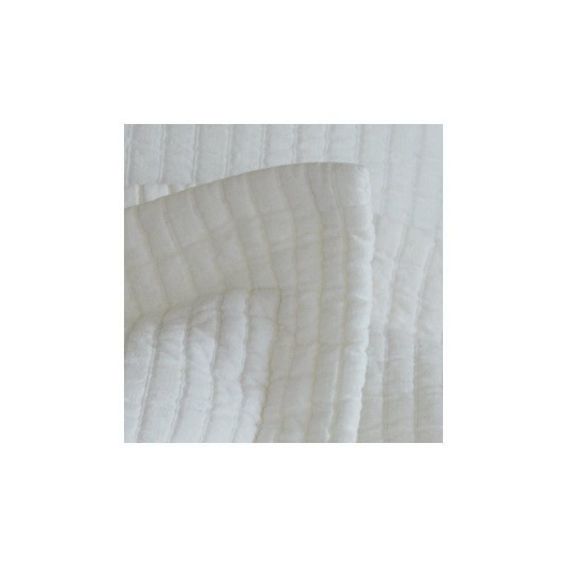 Hudson Stripe Single Coverlet, Twin, White