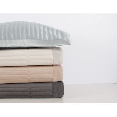Channel Quilted Sateen Coverlet