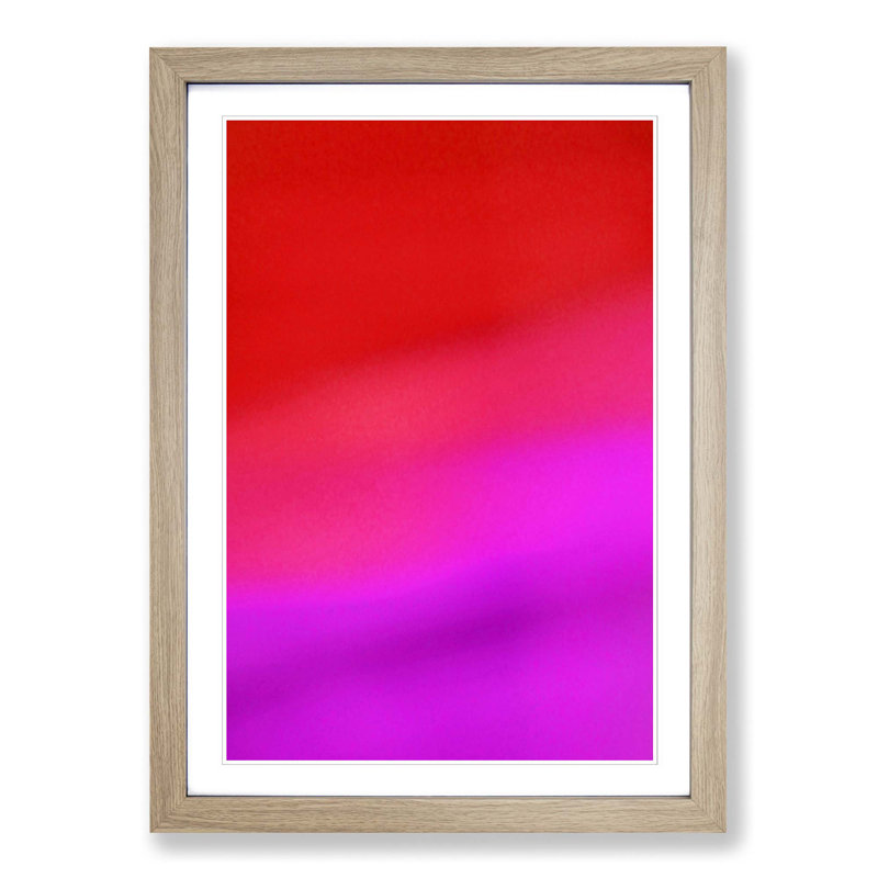 Colour Clash in Abstract - Picture Frame Graphic Art Print, 48cm H x 36cm W x 2cm D, Oak Framed