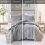 Édredon 3 pièces double / grand, rembourré et tissu riche en coton, tissé, rembourré gris, invitant