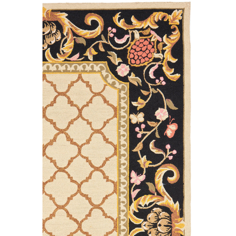 Eddings Hand Hooked Performance Oriental Rug, Rectangle 4' x 6'