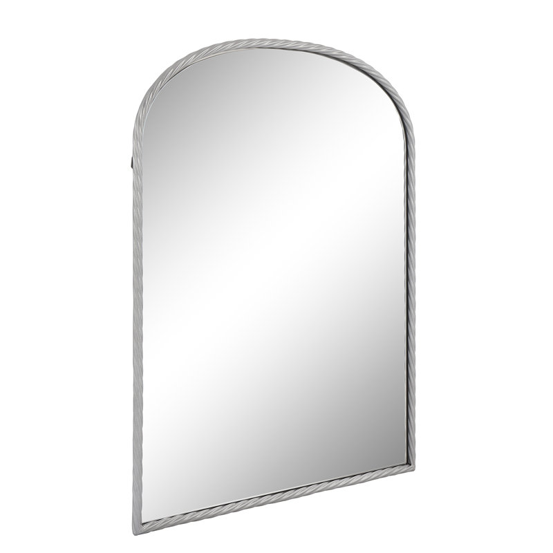 Miroir de salle de bain mural, Argent, 31 po x 24 po
